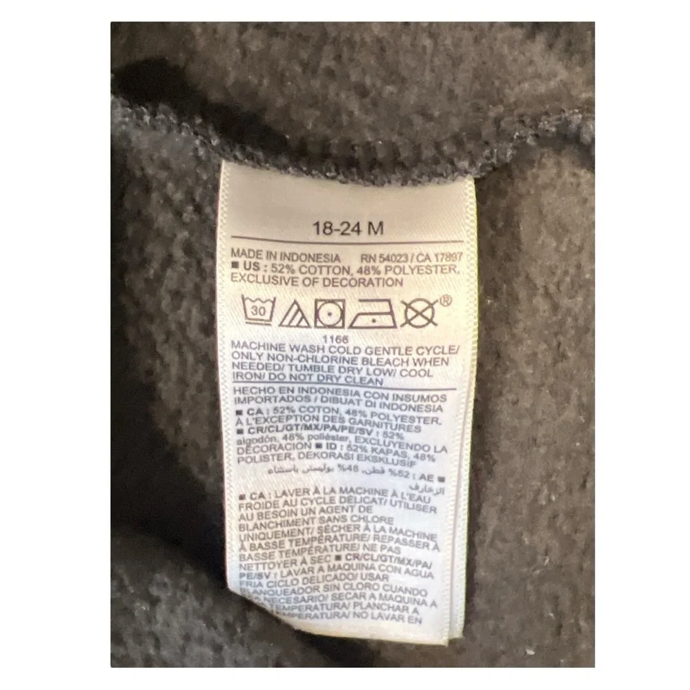 Old Navy Unisex Toddler Zip-Front Gray Hoodie & Short Set, Size 18-24 months‎